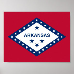 Arkansas State Flag Poster