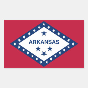 Arkansas State Flag Rectangular Sticker