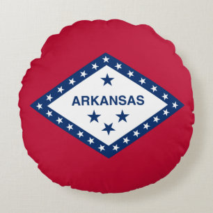 Arkansas State Flag Round Cushion