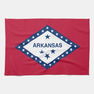 Arkansas State Flag Tea Towel