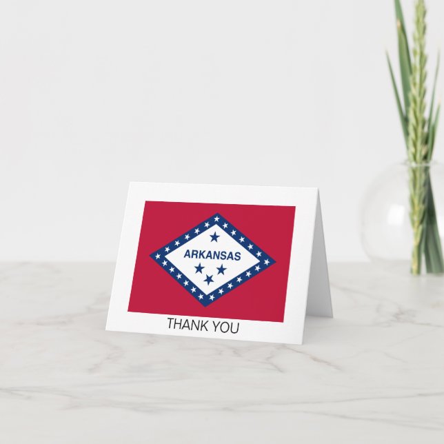 Arkansas State Flag Thank You Card (Front)