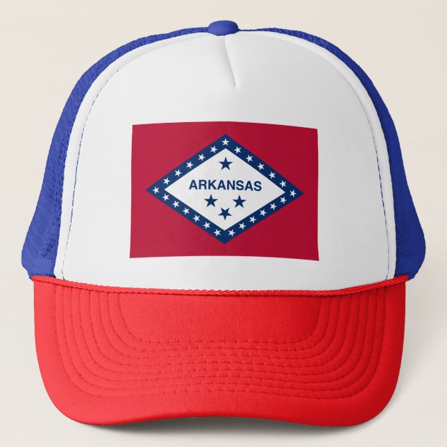 Arkansas State Flag Trucker Hat (Front)