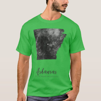Arkansas State Map Art Grunge Silhouette T-Shirt