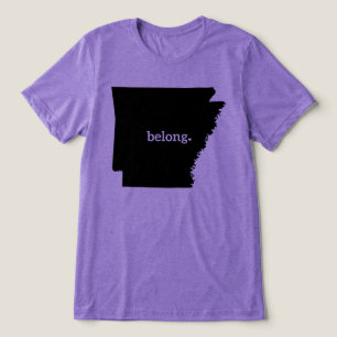 Arkansas State Map Belong Tri-Blend Shirt