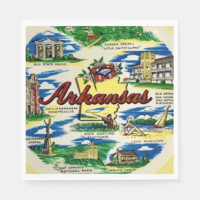 Arkansas State Party  Napkin (Front)