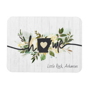 Arkansas State Personalised Your Home City Rustic Magnet