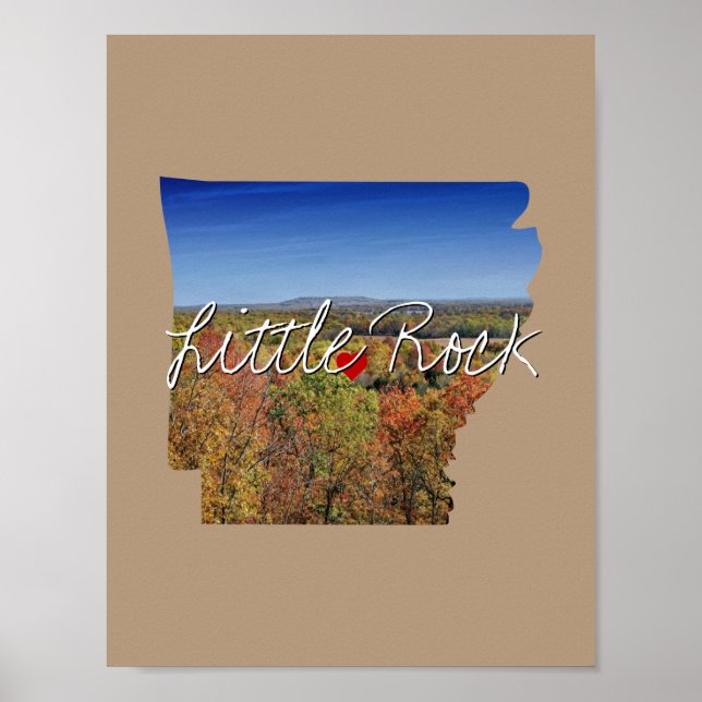 Arkansas State Photo insert and town name Poster (Front)