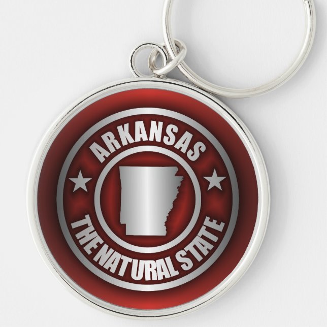 "Arkansas Steel" Keychains (Red) (Front)