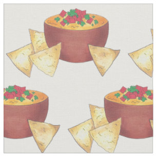 Arkansas Style Cheese Dip Nacho Chips Foodie Snack Fabric