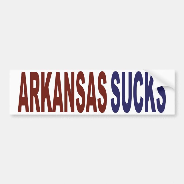 Arkansas Sucks Bumper Sticker (Front)