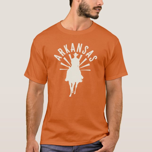 Arkansas Sunrise Cowboy OffWhite T-Shirt (Front)
