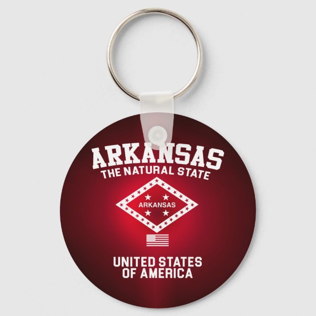 Arkansas The Natural State Key Ring (Front)