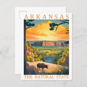 Arkansas the Natural State USA Travel Place Postcard