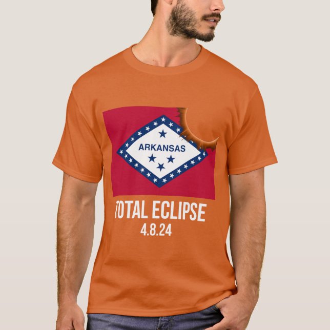 Arkansas Total Eclipse April 8 2024 T-Shirt (Front)