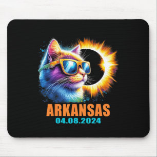 Arkansas Total Solar Eclipse 2024 Cat Solar Eclips Mouse Pad