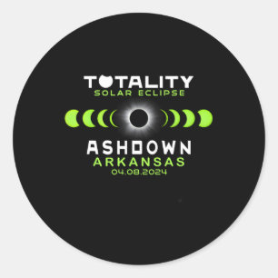 Arkansas Total Solar Eclipse 2024  Classic Round Sticker