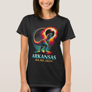 Arkansas Totality Total Solar Eclipse 2024 T Rex D T-Shirt