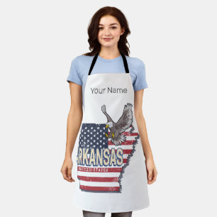 Arkansas United States Retro Map Vintage USA Apron