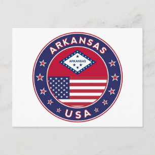 Arkansas, USA states Postcard