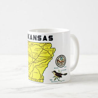 Arkansas Vintage Map Postcard Coffee Mug