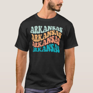 Arkansas Vintage Retro Wavy Groovy, Arkansas lover T-Shirt