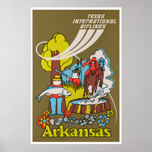 Arkansas Wall Art Travel Poster Prin