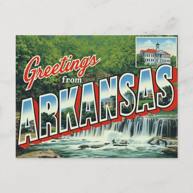 Arkansas Waterfall Forest Postcard (Front)