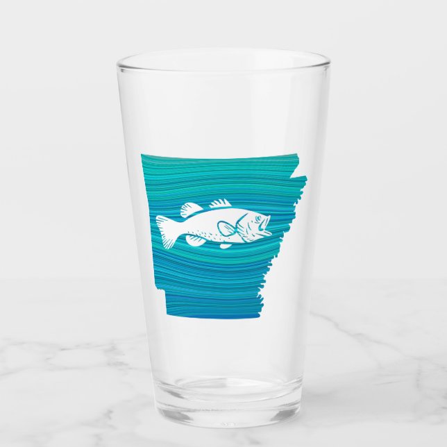 Arkansas Wave Fishing Glass (Front)