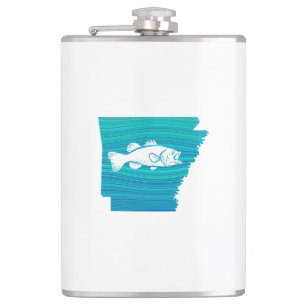 Arkansas Wave Fishing Hip Flask