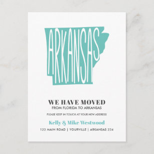 ARKANSAS We've moved New address New Home Postcard