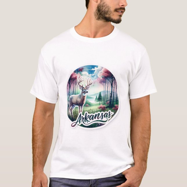 Arkansas, White-tailed deer, T-Shirt (Front)