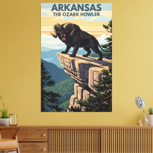 Arkansas WPA Ozark Howler Travel Canvas Print