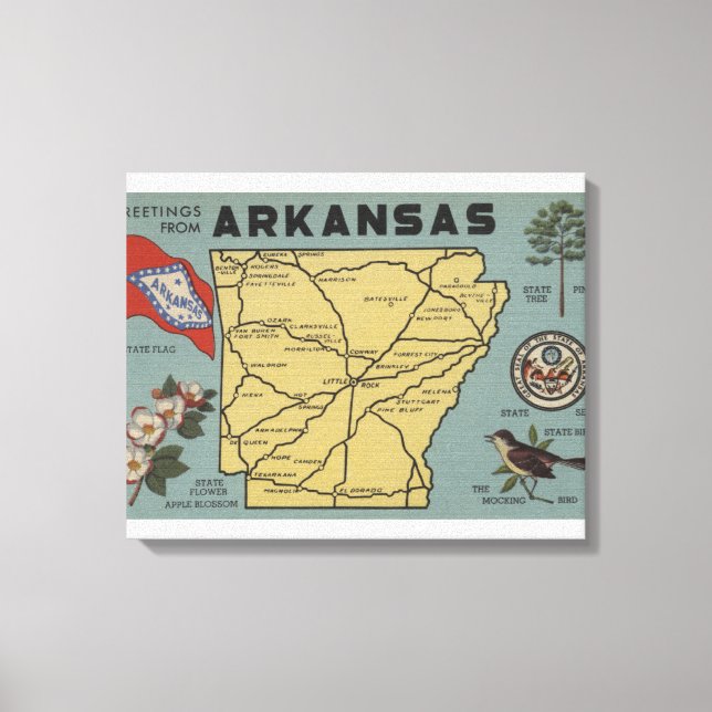 ArkansasLarge Letter ScenesArkansas 2 Canvas Print (Front)