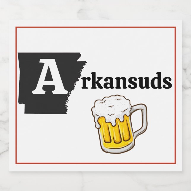 Arkansuds Mug Beer Bottle Label (Single Label)