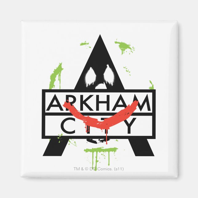Arkham City Icon w/ Joker marks 2 Magnet (Front)