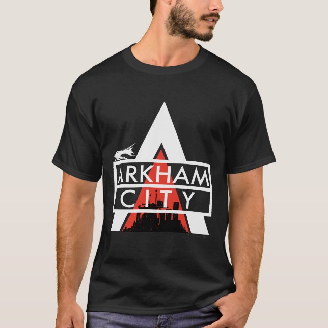 Arkham City Logo White T-Shirt (Front)