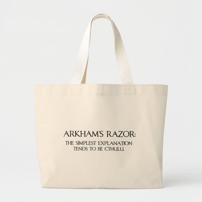 Arkham's Razor Large Tote Bag (Front)
