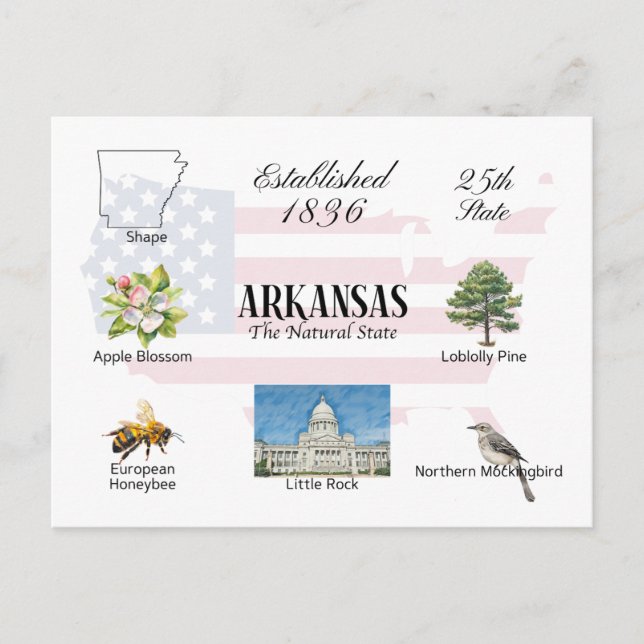 Arksansas State Postcard (Front)