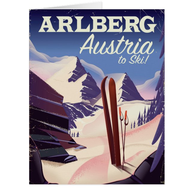 Arlberg Austria ski travel poster (Front)