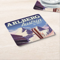 Arlberg Austria ski travel poster