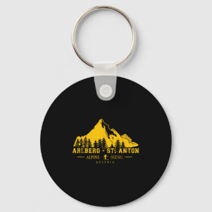 Arlberg St. Anton Austria Ski Resort Alpine Skiing Key Ring