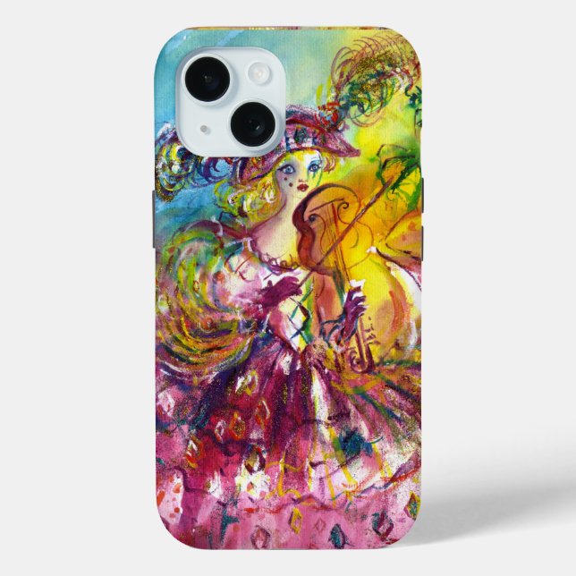 ARLECCHINA  VIOLINIST / Venetian Carnival Night Case-Mate iPhone Case (Back)