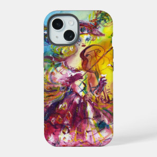 ARLECCHINA VIOLINIST / Venetian Carnival Night iPhone 15 Case