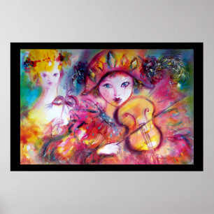 Arlecchino and Colombina,colossal size Poster