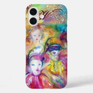 ARLECCHINO PIERO AND COLOMBINA /  MONOGRAM iPhone 16 PLUS CASE