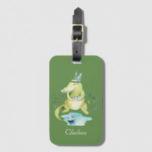Arlena the Alligator Personalised Luggage Tag