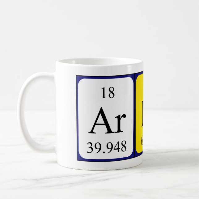 Arlind periodic table name mug (Left)