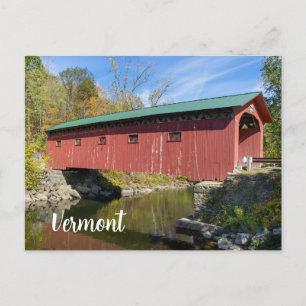 Arlington Covered Bridge in Vermont Holiday Postcard