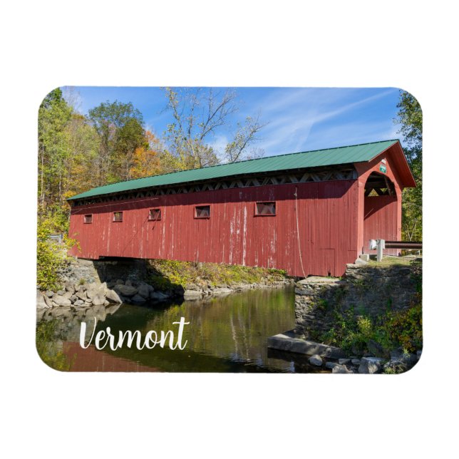 Arlington Covered Bridge in Vermont Magnet (Horizontal)