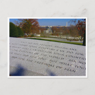 arlington jfk memorial border postcard